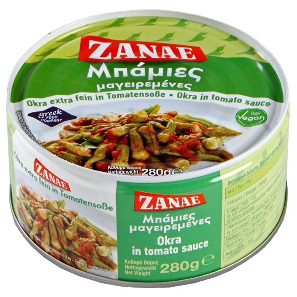 Zanae Okra in Tins