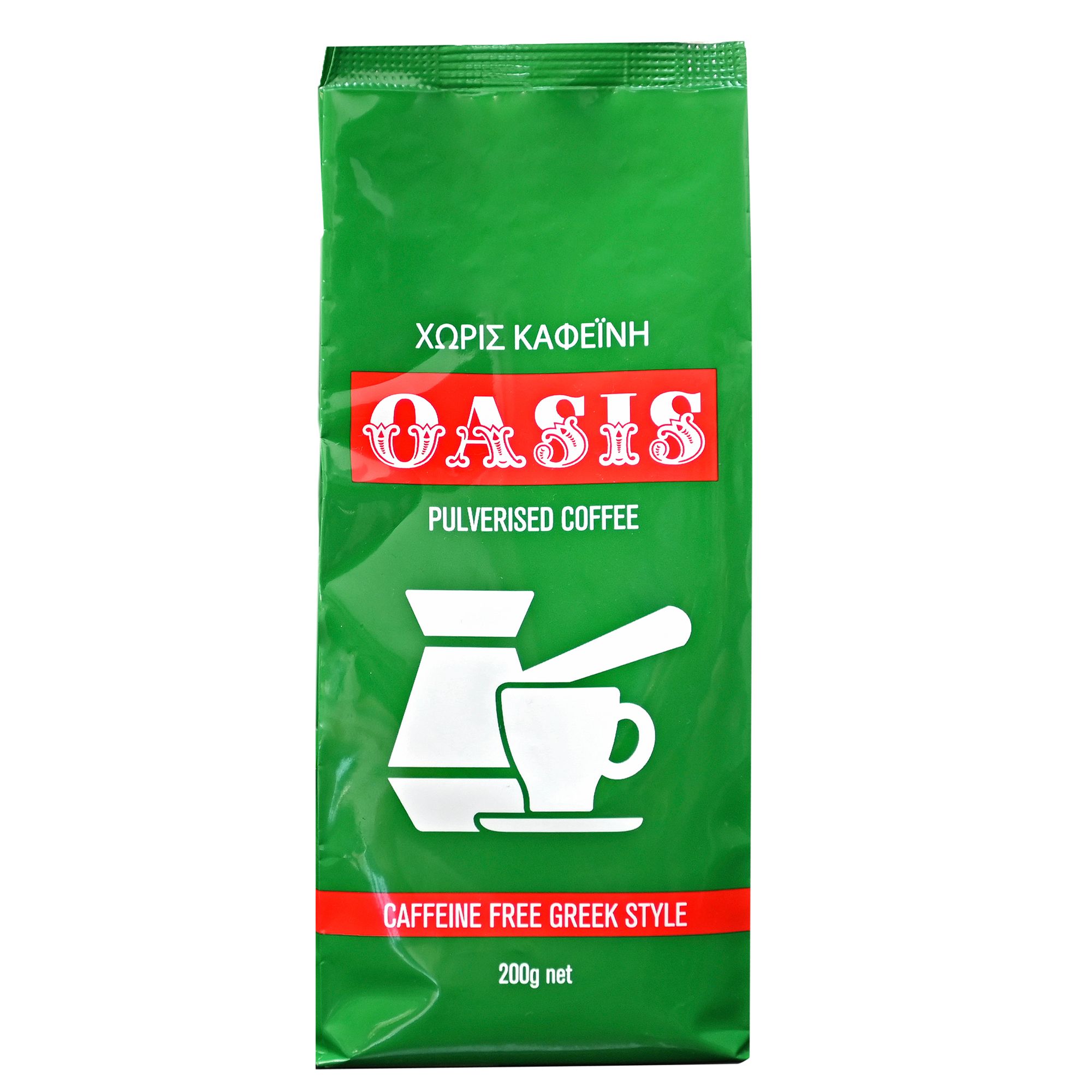 Oasis Greek Style Coffee Caffeine Free 5x200g