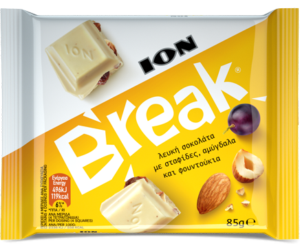 ION White Chocolate Break Nuts & Raisins