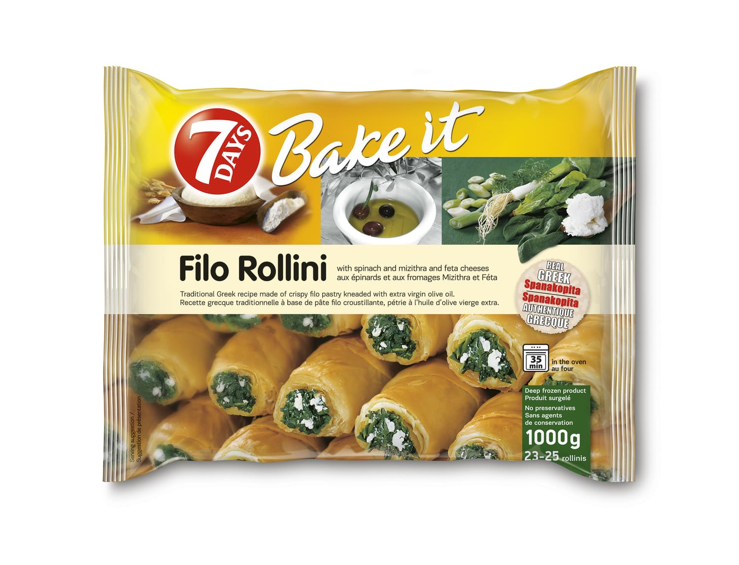 7D Spinach & Cheese Filo Rolini